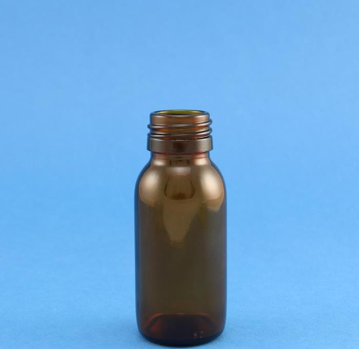 90ml Alpha Amber Glass Bottle 28mm Neck